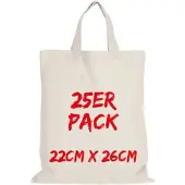 TEXXILLA Apothekertasche Mehrpack mit zwei kurzen Henkeln, Natur, natur