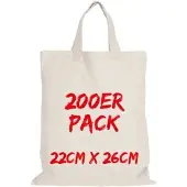 TEXXILLA Apothekertasche Mehrpack mit zwei kurzen Henkeln, Natur, natur