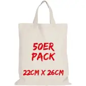 TEXXILLA Apothekertasche Mehrpack mit zwei kurzen Henkeln, Natur, natur