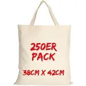 TEXXILLA Baumwolltasche Mehrpack Classic mit zwei kurzen Henkeln, Natur, natur