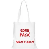 TEXXILLA Baumwolltasche Mehrpack Classic mit zwei langen Henkeln, Weiß, weiß