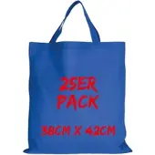 TEXXILLA Baumwolltasche Mehrpack Classic mit zwei kurzen Henkeln, Royalblau, royalblau