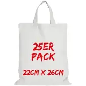 TEXXILLA Apothekertasche Mehrpack mit zwei kurzen Henkeln, Weiß, weiß