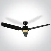 ONE Light LED-Deckenventilator Verano mit Ventilatorblätter aus Holz - Schwarz