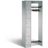 C+P Büro Garderobe mit 5 Fächer und 5 Kleiderbügeln