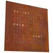 Qlocktwo Earth 45 Creator ́s Edition Rust White Deutsch