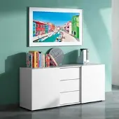 Kerkonn Büro Sideboard Weiß 2OH Lauka