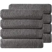 NatureMark Handtuch Frottier, anthrazit, 50 x 100 cm, aus 100% Baumwolle, 400 g/m2, 8 Stück