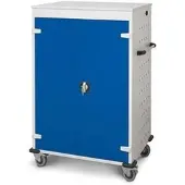 Rotstahl Laptopwagen 462423, grau / blau, 20 Ladeplätze
