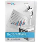 Laminierfolien24 Overhead-Folien für Tintenstrahlkopierer und drucker s/w und farbig DIN A4