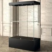 JTI-Vitrine Glasvitrine Museum schwarz 120 x 60 cm