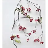 H Andreas Belles Fleurs Künstliche Girlande mit künstlichen Beeren, 140 cm, grün-rot