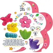 Avenir - Shaped Crayons - 6 x Garden Finger Crayons - (59CP233114)