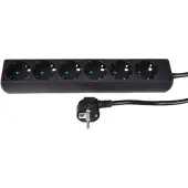 FREI 6-FACH DOSE SW 5 - Steckdosenleiste, 6-fach, 5 m, schwarz