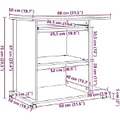 vidaXL Schreibtisch Altholz-Optik 80x50x75 cm Holzwerkstoff