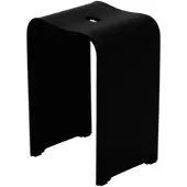 SAT Hocker freistehend 33x48x27,5 cm schwarz matt SATSTOLPLASTC