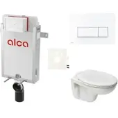 Ceramia Alca Wand-WC Set für Einmauerung + S-Line Pro WC SIKOAP7