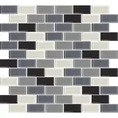 Premium Mosaic Glasmosaik grau 31x33 cm glanz MOS5025MIX1