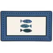 Excelsa Set 6 flache Teller Ocean aus bunter Keramik 25x15