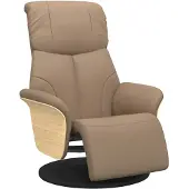 vidaXL Relaxsessel mit Fußteil Cappuccino-Braun Kunstleder