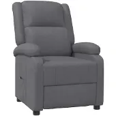 vidaXL Relaxsessel Grau Kunstleder