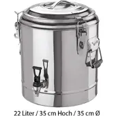 GVK Doppelwandiger Thermogetränkebehälter 22 Liter Edelstahl