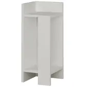 Dmora Nachttisch Dgregucc, Niedrige Kommode, Tisch, Multifunktionaler Nachttisch, 25x27h60 cm, Weiß