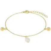 s.Oliver Damen Armband 2040598 Silber 925 vergoldet mit Süßwasserzuchtperle