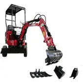 HZC power Minibagger BVR600K, Benzin, 600 Kg, Rädern