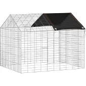 vidaXL Hasenkäfig Silber 100 x 78 x 78 cm Verzinkter Stahl