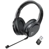 Auviso Digitales Funk-Headset mit abnehmbarem Mikrofon, 8 Std. Laufzeit, USB