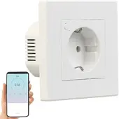 Autre WLAN-Unterputz-Steckdose mit Stromverbrauch-Messung, App, 3.680 W
