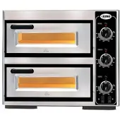 Thule - Pizzaofen PF4040 DE3 elektrisch - 1+1x Ø39cm | 5,25 kW | 400V - Edelstahl 2 Backkammern