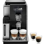 De'Longhi DELONGHI Maestosa EPAM960.55.GM - 14 Kaffeespezialitäten, schwenkbares Display, elegantes Design, App-steuerbar, Kaffeevollautomat Silber/Schwarz