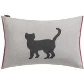 David Fussenegger Kissenhülle Nova 'Katze' 40 x 60 cm Filz - Grau