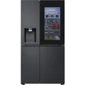LG InstaView GSXE90EVDD, Freistehend, Amerikanische Tür, Schwarz, 3 Tür(en), Essence Black Steel, Berührung