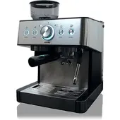 KOENIC KEM 21524 M Silberne Espressomaschine, 1650 W, 15 bar