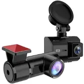 NavGear 4K-UHD-Dashcam mit 2K-Heckkamera, GPS, WDR, WLAN & App, Sony-Sensor