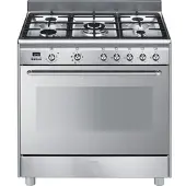 Smeg Gas-Standherd "SCD90MFX9-1", mit Backauszug