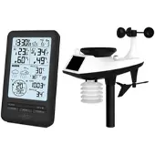 INFACTORY Funk-Wetterstation mit Profi-Außensensor, Wettervorschau & Hygrometer