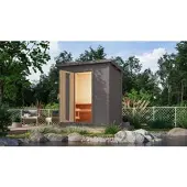 Karibu Saunahaus Telo 1 terragrau