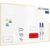 Allboards Magnetisches Whiteboard mit Naturholzrahmen 180x120cm