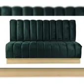 BIG Möbel Lounge Sitzbank | Detten | Dunkelgrün Samt | 200 cm