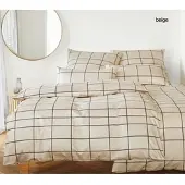 Elegante Bettwäsche Cross - 135x200 cm + 40x80 cmbeige