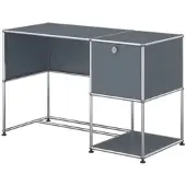 USM United Soft USM Schreibtisch mit Klapptür Mittelgrau
