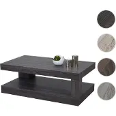 Mendler Couchtisch HWC-A32, Wohnzimmertisch, 3D-Struktur, 40x110x60cm MVG- schwarze Eicheoptik