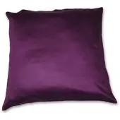 Kinzler Baumwoll-Satin Kissenhülle Uni 2x 40/40 cm, Farbe pflaume