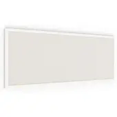 Allboards Pinnwand, Korktafel in weiß, 100×40 cm, Holzrahmen – weiß lackiert