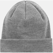 HANSEHELD Strickmütze 100% Schurwolle Merino Feinstrickmütze - Grau