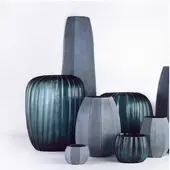 Guaxs Koonam Vase LIGHT STEELGREY/BLACK STEELGREY S
